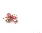 100 vintage paper bows, vintage paper embellishment,  wedding confetti, fall colors, paper bows, black & cream