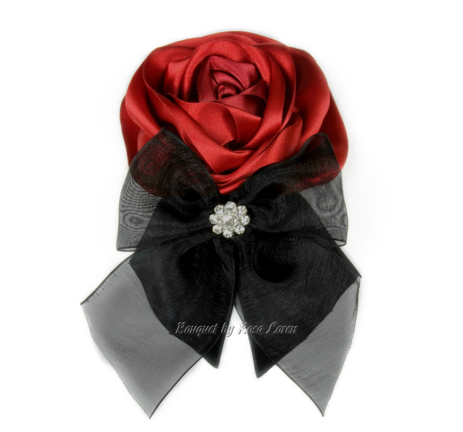 Red Corsage, Red Wedding Corsage, Red Rose Corsage