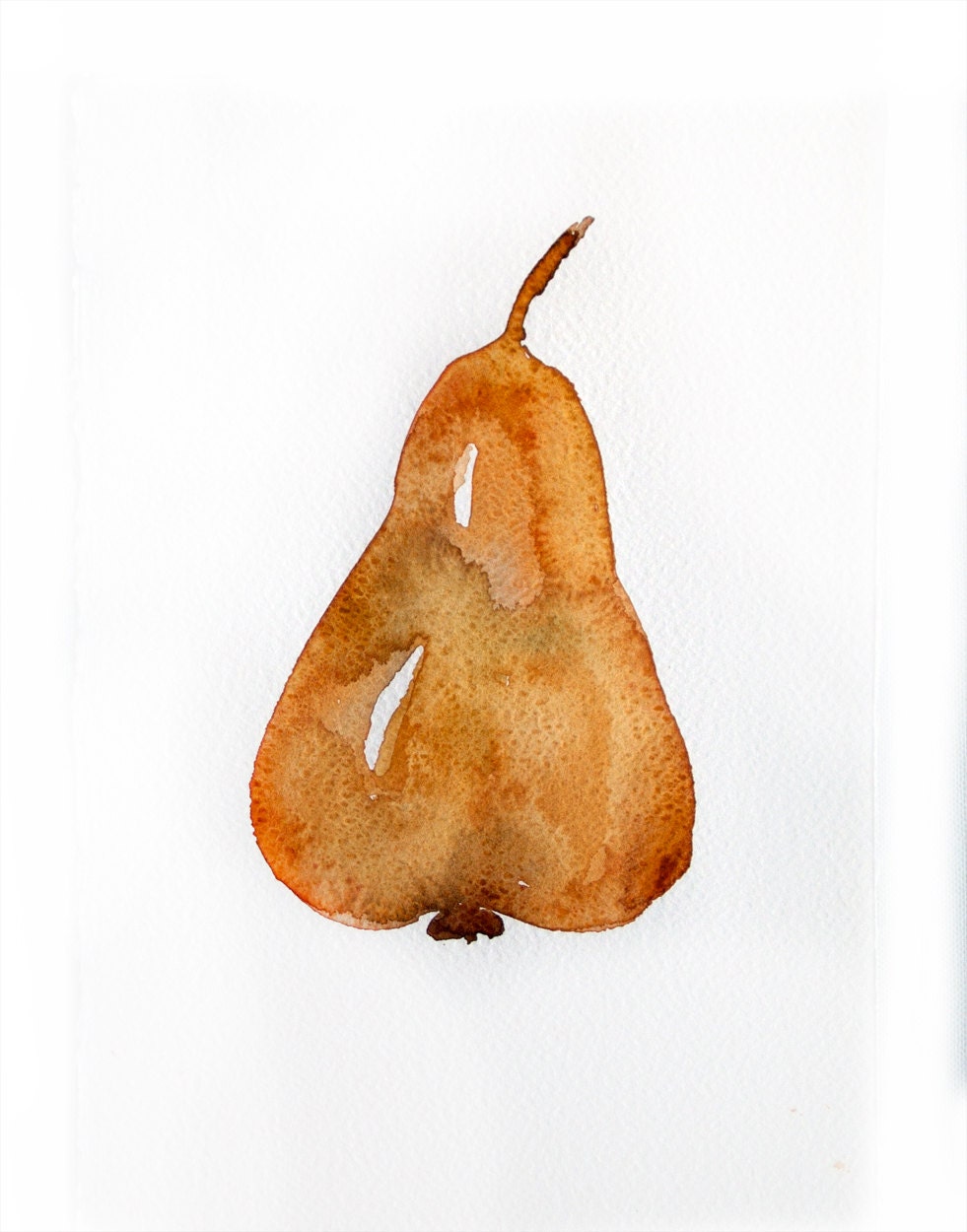 Watercolor painting of pear Art original Fruit watercolor