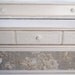 Painted Distressed Chic Dresser with Roses and French Blue Paper