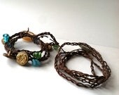 Unisex Friendship Bracelets, Sailor Bracelets,Crochet Beaded Bracelet, Nautical Bracelet, Wrap Bracelets, Gift for friends, Matching