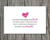 Sex and the City Friends Quote Printable Greeting Card