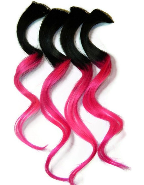 Punk Princess Extensions,Ombre Hair Extensions, Clip in Hair Extensions, Human Hair