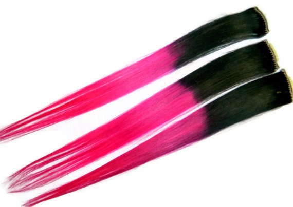 Punk Princess Extensions,Ombre Hair Extensions, Clip in Hair Extensions, Human Hair