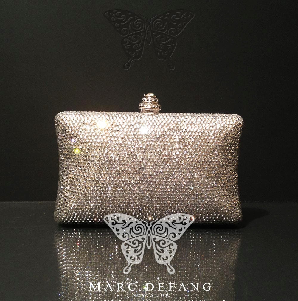 Luxury Fine 3mm Clear Crystal Bridal Clutch
