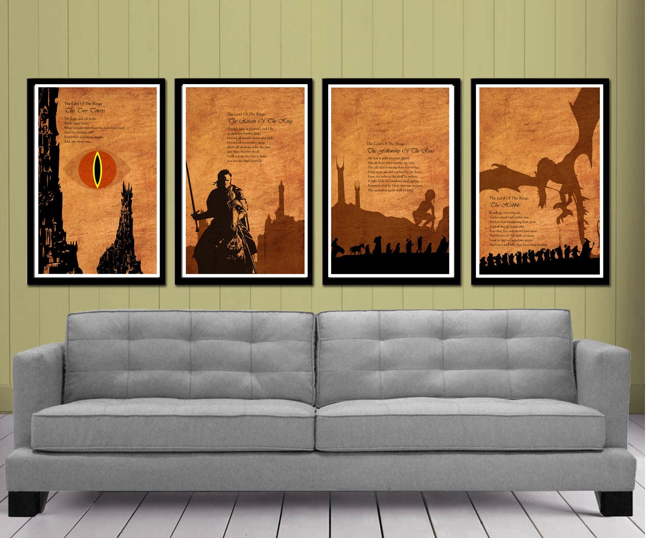 The Lord of the Ring Poster Set - with quotes