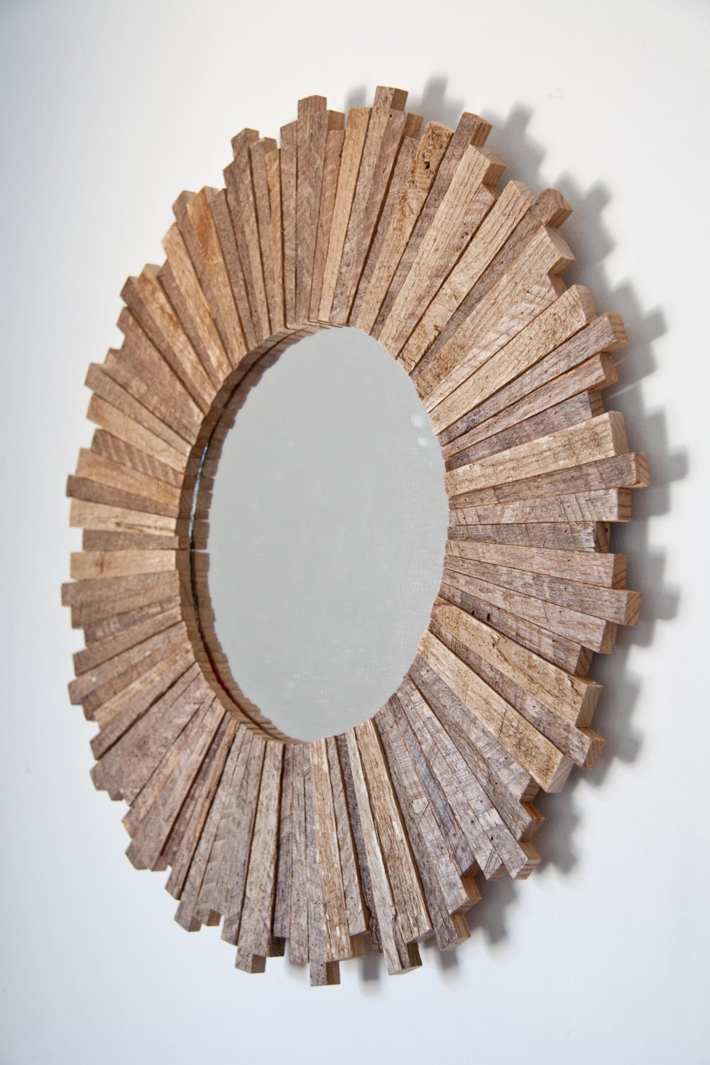 Sunburst mirror 21"x21"x1" reclaimed wood