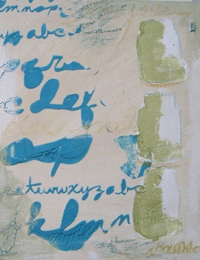 Les pots triplets - Des mots dans mes pots Shabby Chic Mixed Media art
