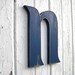 Wooden Letter N Shabby Chic Nursery Kids Initial Navy Blue Alphabet Wall Hanging Art Letter Sign