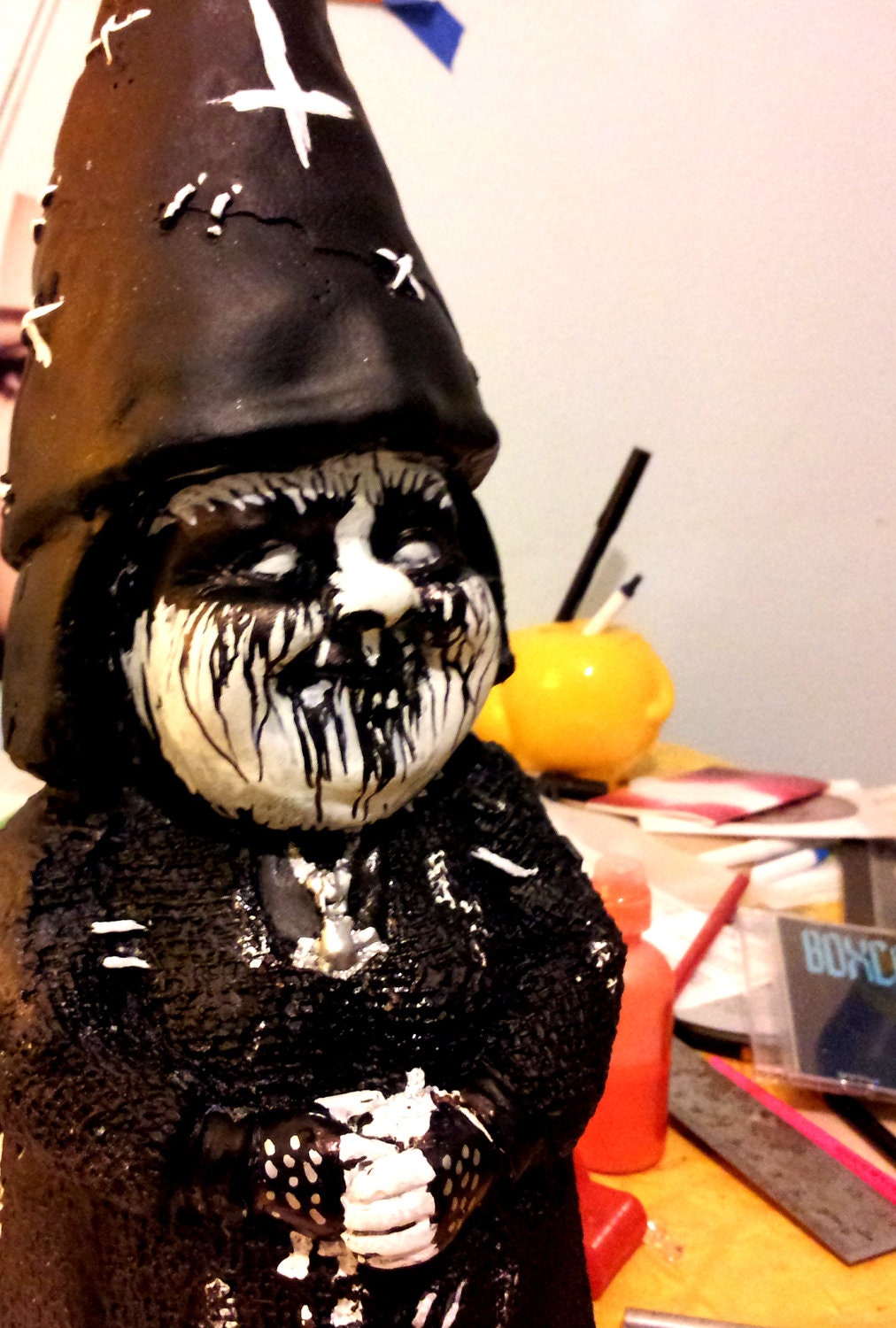 Black Metal Lawn Gnome