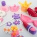 Princess Fancy Nancy Fondant cupcake toppers, Crown, Wand, Jewelry, Make up, Heels, Sunglasses, Shoes, Nail Polish, Bracelet
