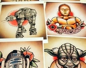 Star Wars Traditional Tattoo Flash Set