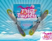 Titty Twirlers - Propeller Pasties - Sassy Silver/Luscious Lemon