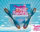 Titty Twirlers - Propeller Pasties - Titillating Teal/Tempting Tangerine
