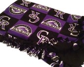 Colorado Rockies Blanket - MLB Baseball Minky, Fleece No Sew Throw, Quilt / Baby Shower Gift - Adult Sizes - Bedding Pattern