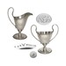 Vintage Sterling Silver Set of Footed Creamer and Sugar