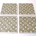 Grey/Green and White Swirl Tile Coaster Set