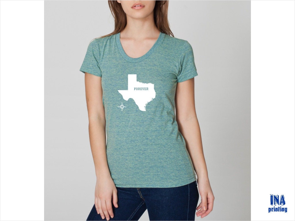 Texas State Tshirt - Womens T shirt American Apparel - S M L XL (11 Colors Available)