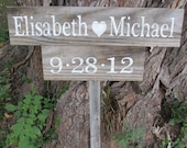 Bride (heart) Groom  Rustic wedding sign   made from reclaimed wood