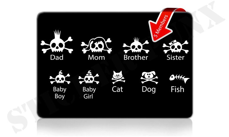 Skull Family Decals