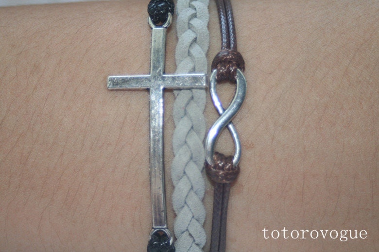 Bracelet karma-bracelet infinity bracelet,cross bracelet braid God's blessing gift for friends for boys girlfriend
