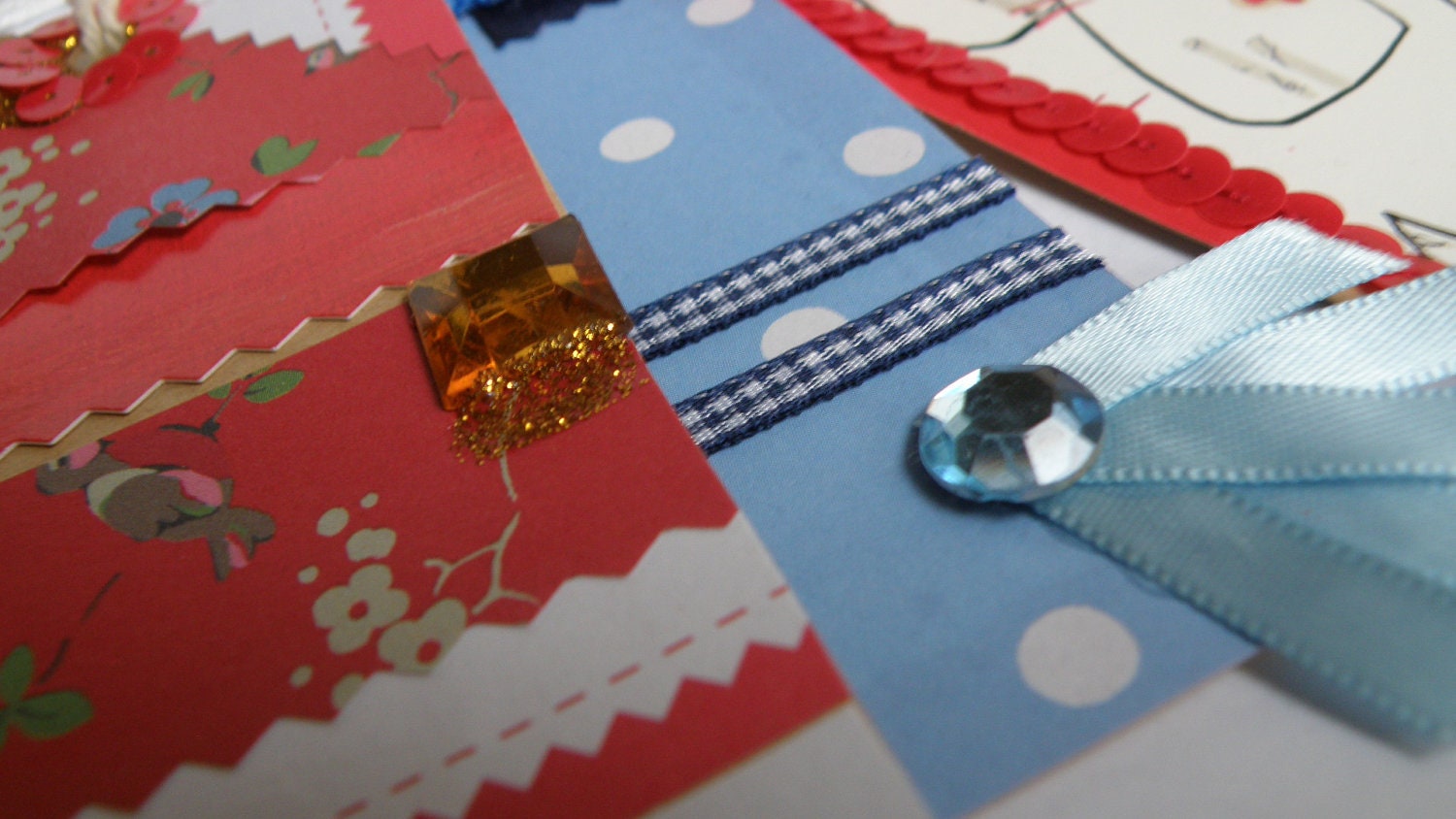 Lucky Cat & Bird - Set of three lovingly handmade gift tags (wedding favour, christmas, present, holiday)