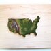 12" x 9" Hand Made Map of the United States - Topographic Study of the Continental USA - Original 3D Diorama of the United States of America