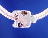 Puzzle Piece  Autism Awareness Game  European Charm Bead Silver Plated Jewelry designed to fit your Bracelet or style