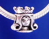 Princess Queen Girl Wife Woman Disney European Charm Bead Silver Plated Jewelry designed to fit your Bracelet or style