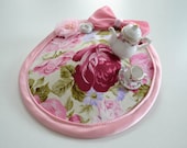 Cute rose pink tea service fascinator