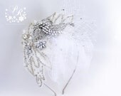 Wedding Hair Band White Lace Crystal Rhinestone Hair band Wedding Jewelry Bridal head piece hair accessory headband