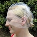 Birdcage Veil, White French Netting Blusher Wedding Veil