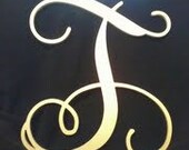 18" Single Letter in the Vine Monogram Font - UNPAINTED