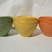 12 Retro Bowls...Green, Yellow, Coral
