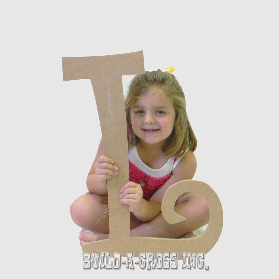 Unfinished Letters Curlz Paintable Large Letter 24''Wall Decor (L)
