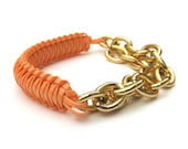 Arm Candy Barnacle - Charley Bracelet - Lights Collection (Coral Peach Cobra Bracelet) Arm Candy Gold Silver Chain Bangle