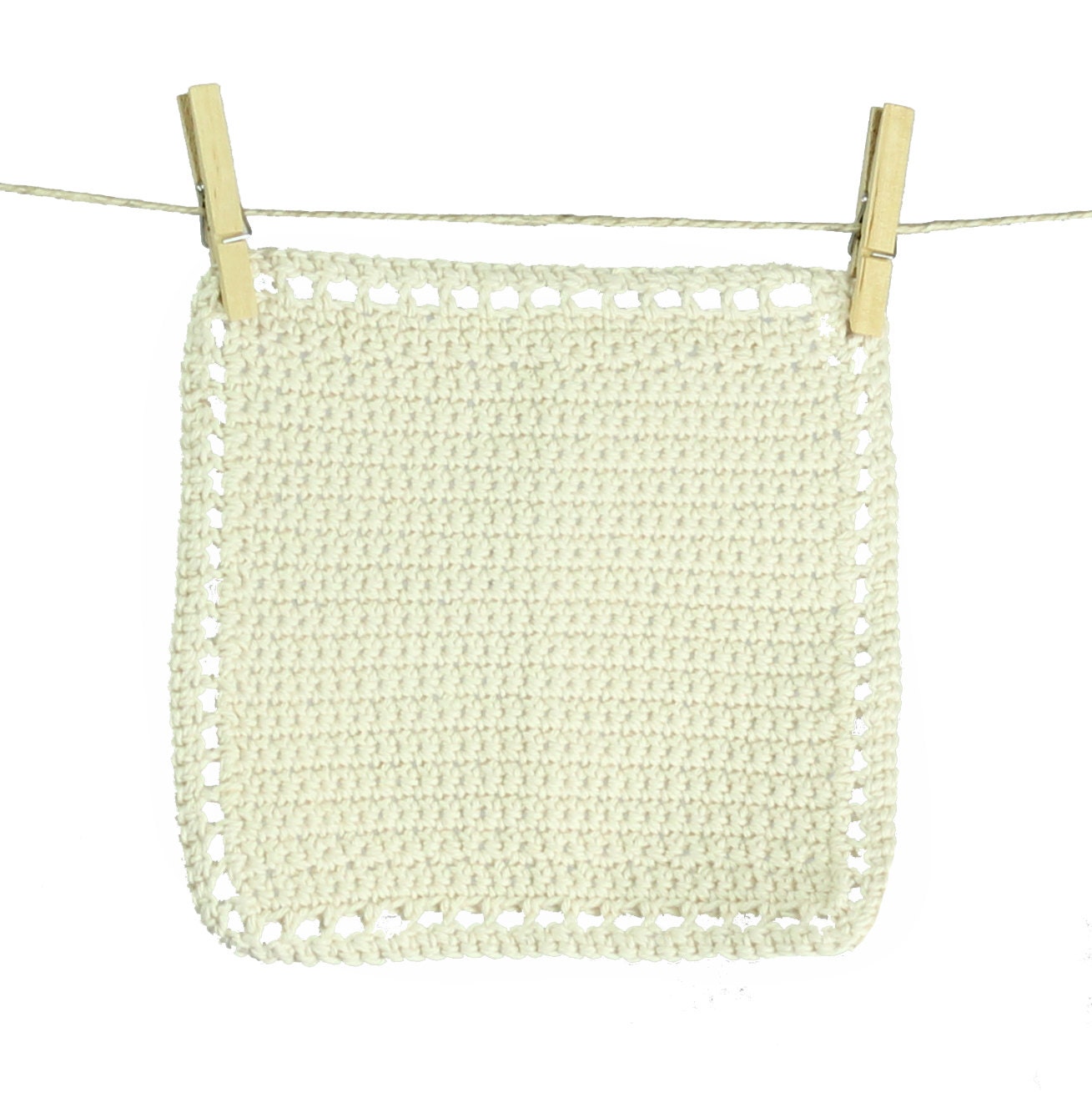 Crochet Dish Cloths Crochet Wash Cloths 100% Cotton Set of Three Bathcloths bath and beauty - FoundationCreations