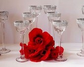 Bling Long Stem Tea Light Candle Holders (Set of 6)- Weddings, Party, Decorations & Decor