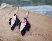 Recycled Aluminum And Wood Leaf Earrings