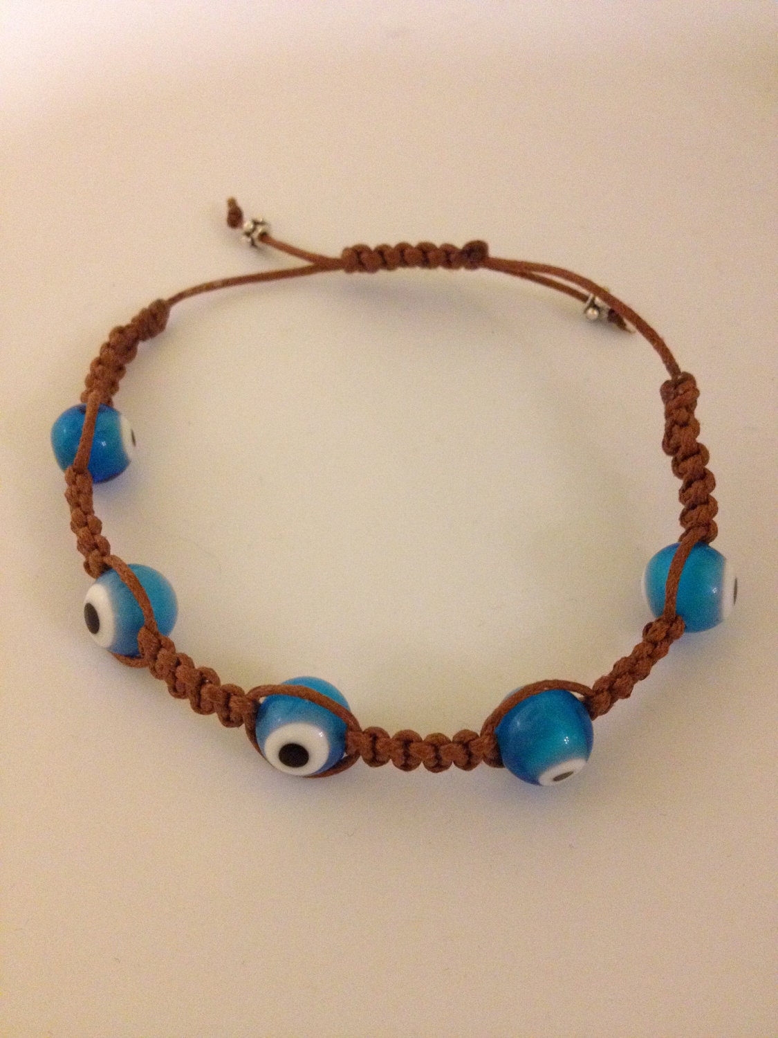 The Blue and Brown Evil Eye Bracelet