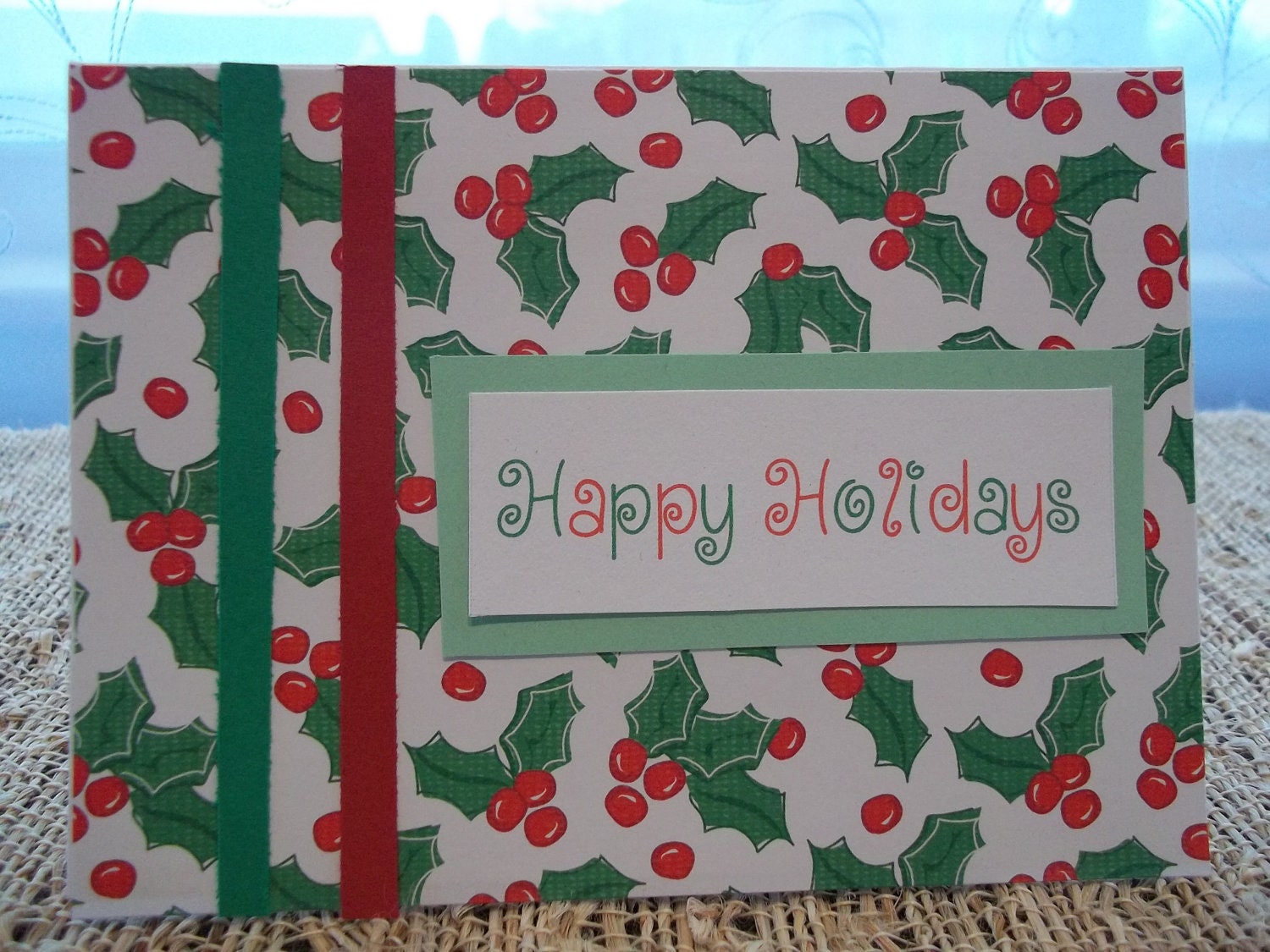 SET OF 6 Handmade Christmas Holiday Cards