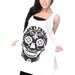 Skull Shirt Skull Tank Dress Sugar Skull Top Women Shirts White Tunic T-Shirt Sleeveless Vest Mini Dresses Size M L
