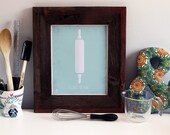 I Love to Bake - Kitchen Art - 8 x 10 Art Print/Poster - Silkscreen Printed By Hand - Perfect Gift.