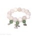 Green Aventurine BoHo Snow Quartz Natural White Round Stretch Bohemian Stacking Bracelet