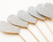 Cake Toppers / Cupcake Toppers in Sparkly Silver and Gold - Perfect for New Year's