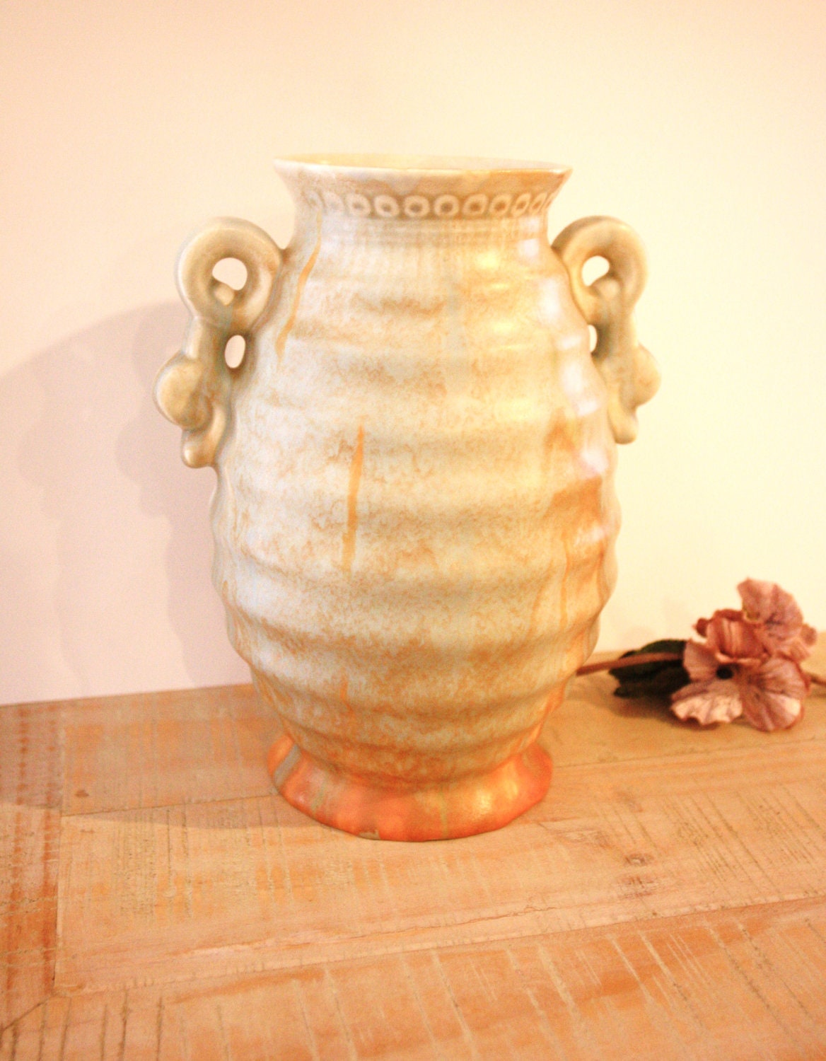 BESWICK BESWICKWARE DECO Neoclassical ancient greek look Drip Glaze Large Vase