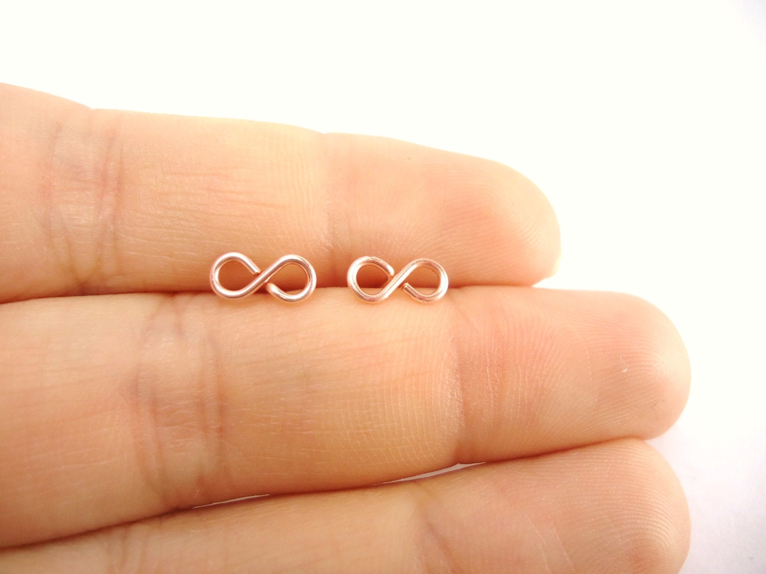 Mini Infinity Earrings, Rose Gold, Memorial Weekend Sale
