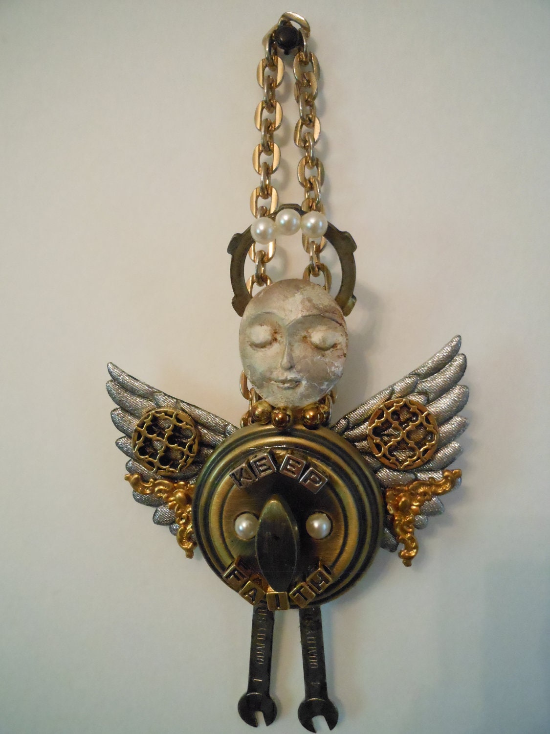 get well gift, religious wishes, get well wishes, religious assemblage, mixed media original, supportive, encouragement gift