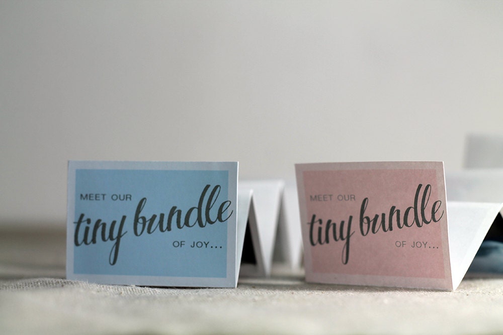 SAMPLE - Tiny Bundle of Joy Photo Custom Baby Announcement