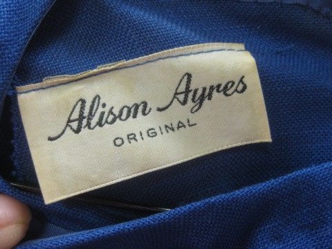 Vintage 50s 60s DEADSTOCK Alison Ayre Linen Cocktail Dress W28